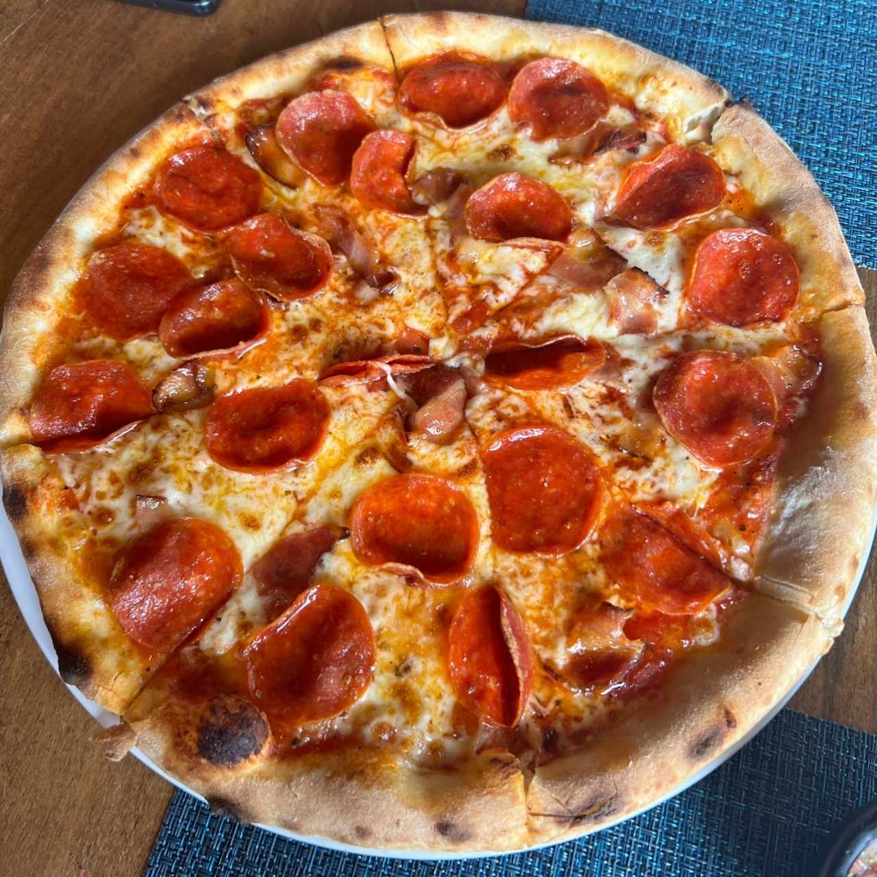Pizza bacon y miel