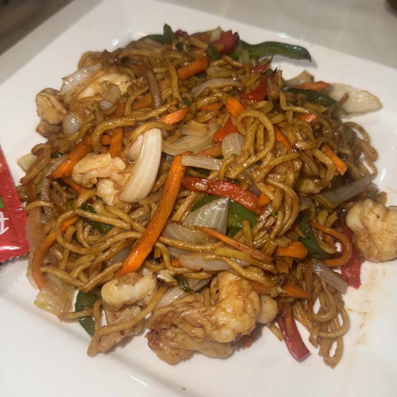 Chow Mein de camarón 