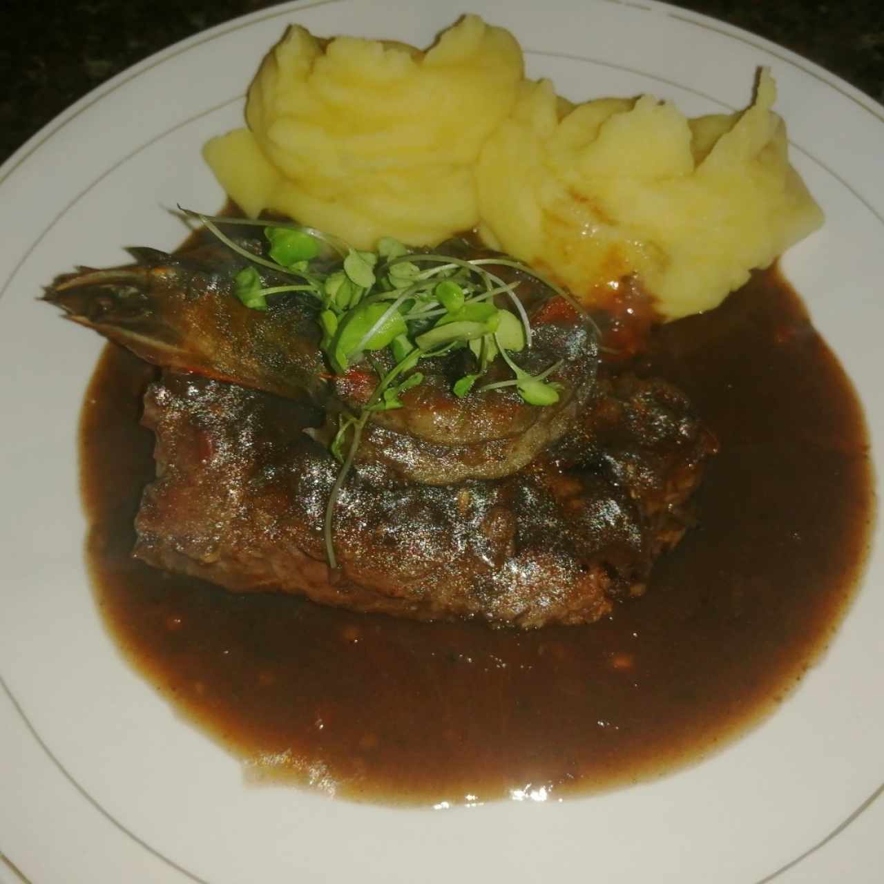 Filet relleno con langostinos 😋😋😋. 