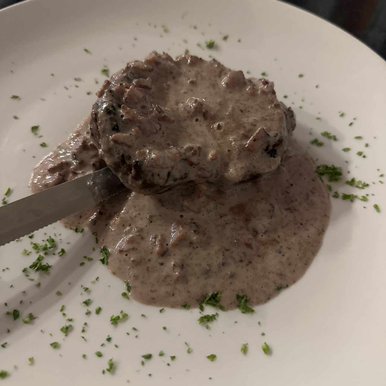 Filete de res al tartufo
