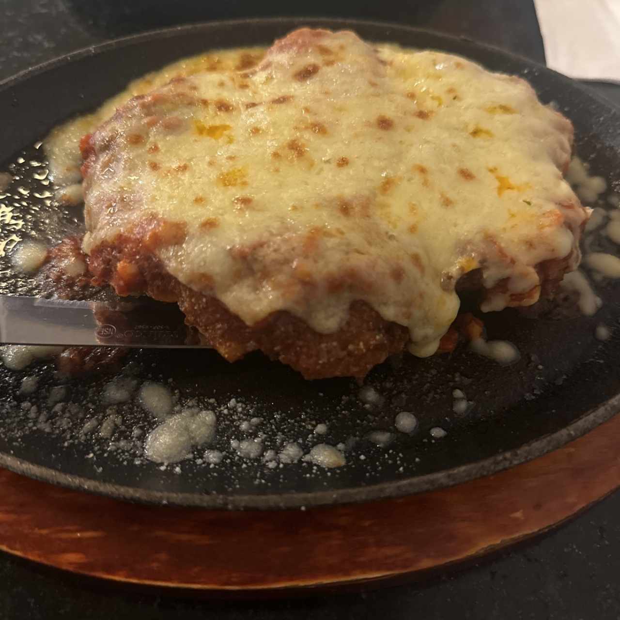 Milanesa de res a la parmesana