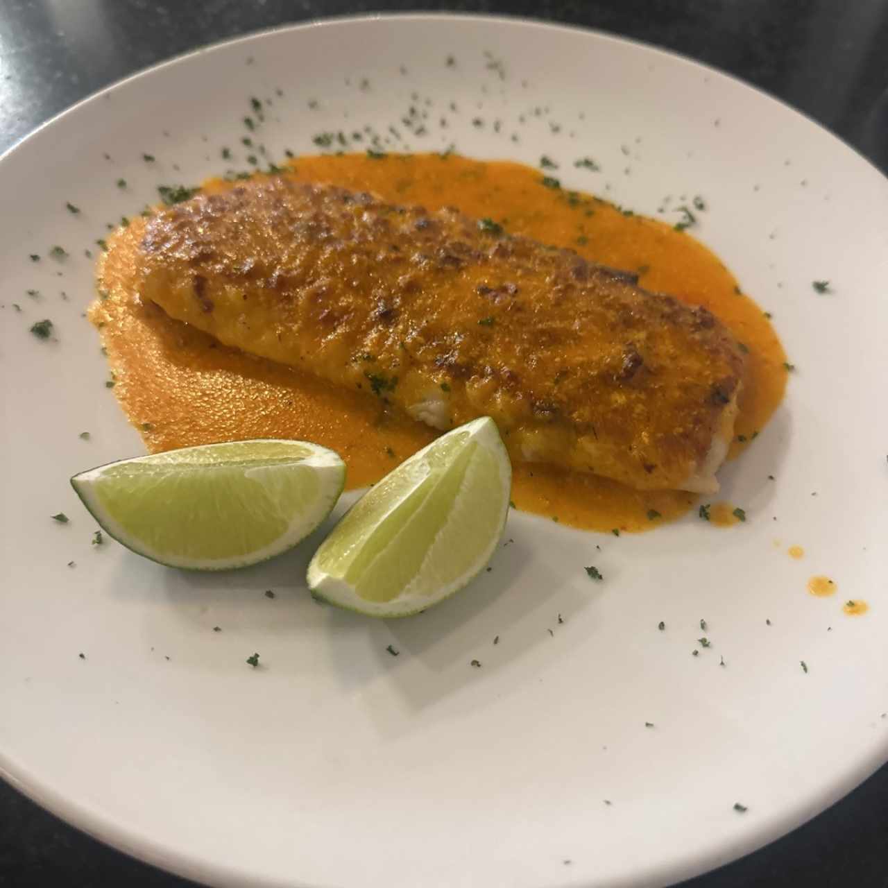 Filete de corvina a ajillo