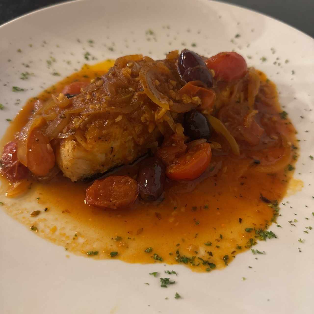 Salmón a la mediterránea