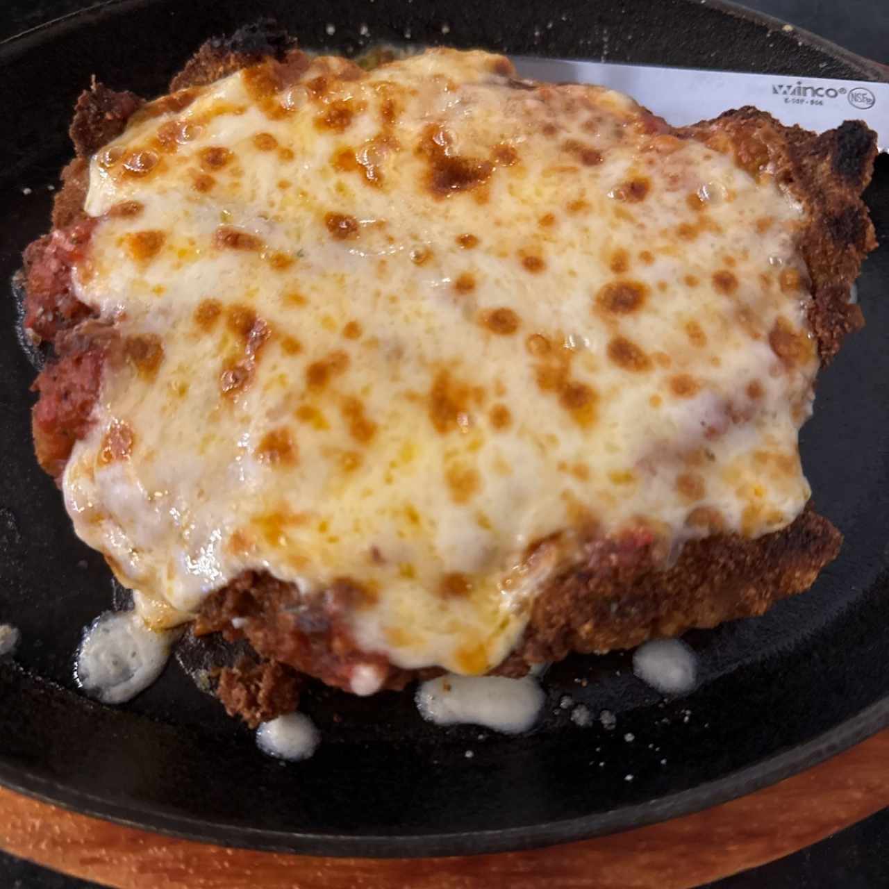 Milanesa de res a la parmesana