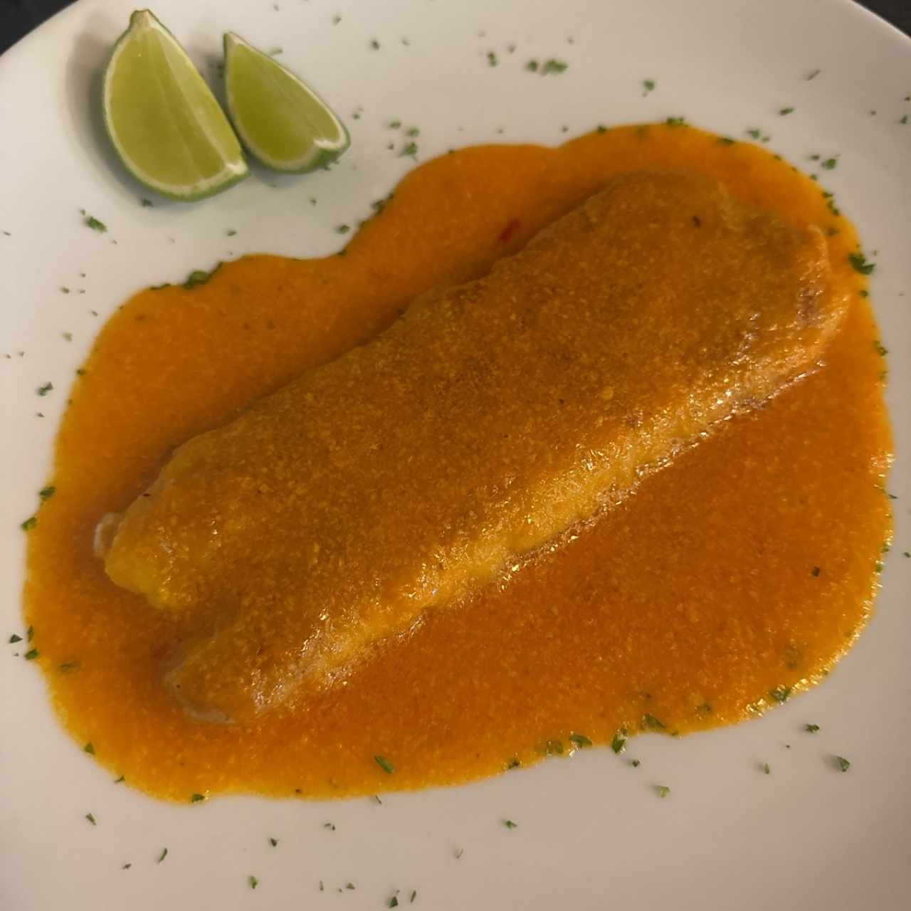 Filete de corvina a ajillo