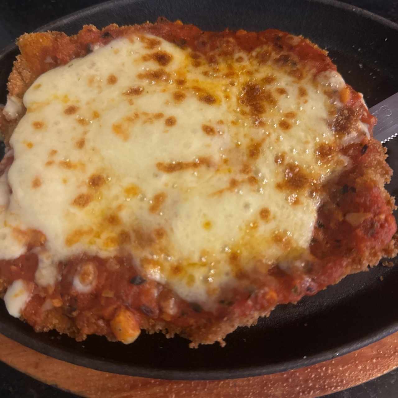 Milanesa de res a la parmesana