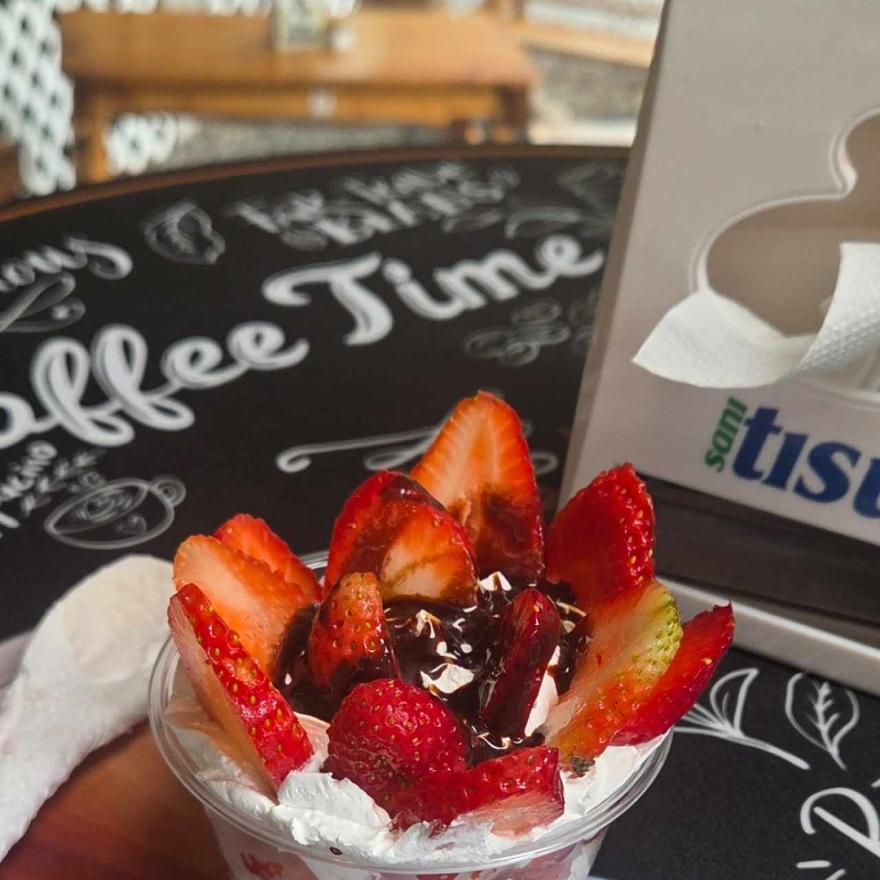 fresas con crema