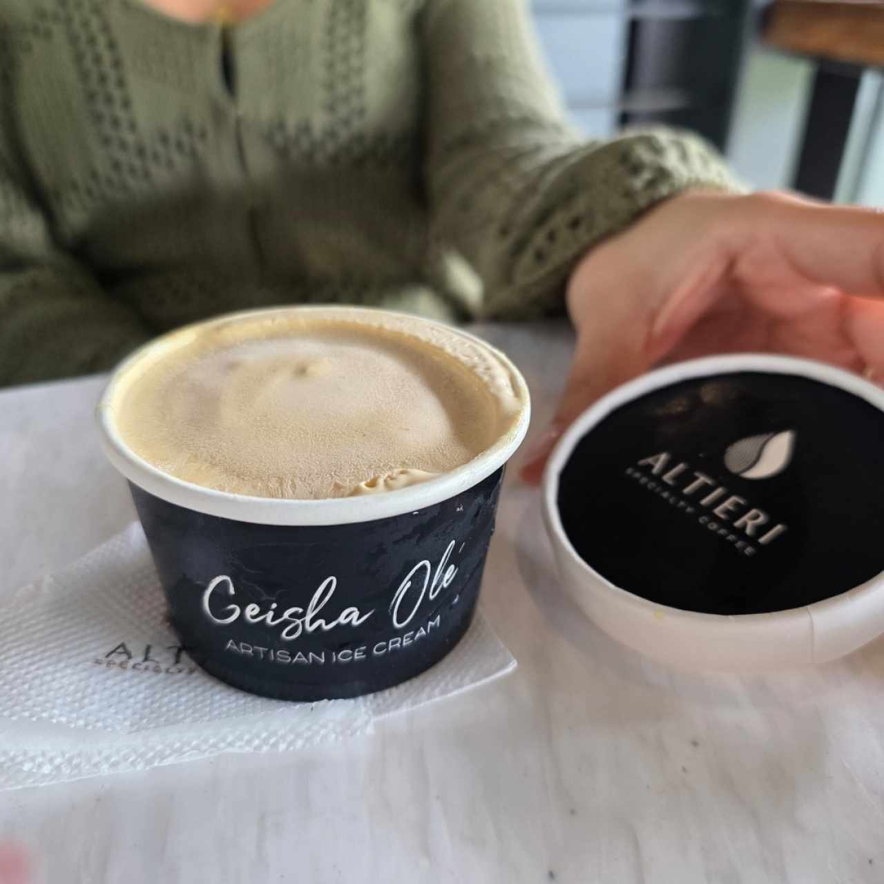Helado de café geisha