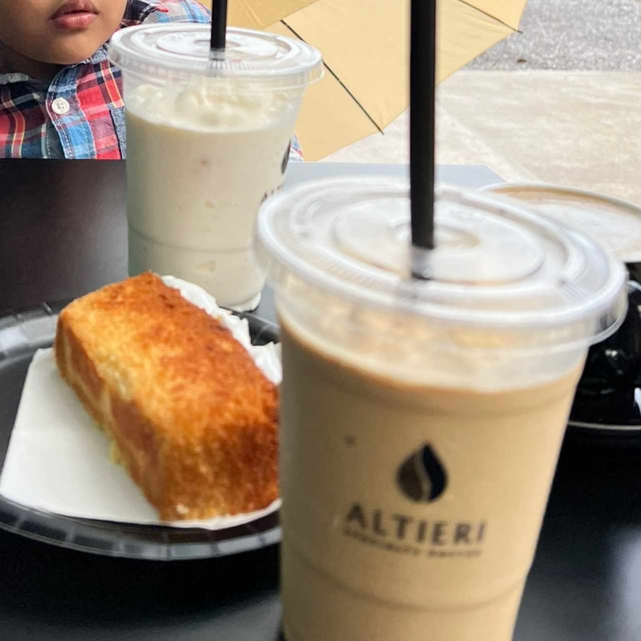 Frape de vainilla y de cafe