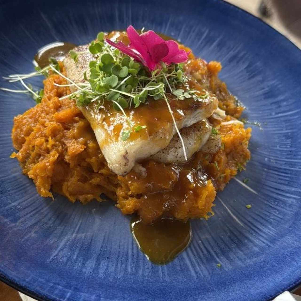 Robalo en salsa de Maracuya