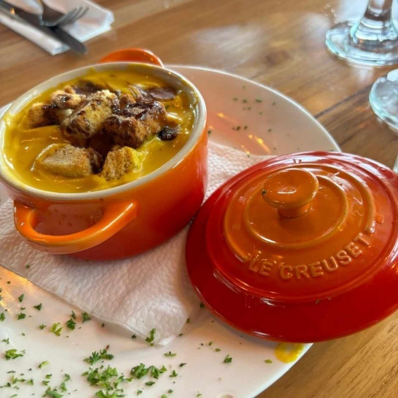 Crema de Zapallo con Crutones
