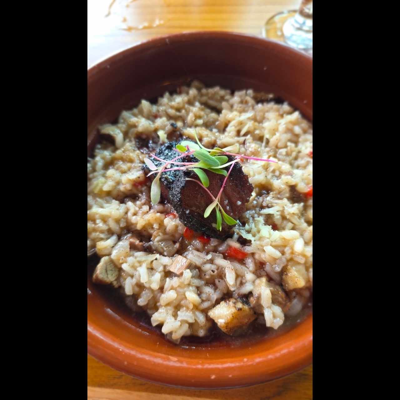 risotto con brisket