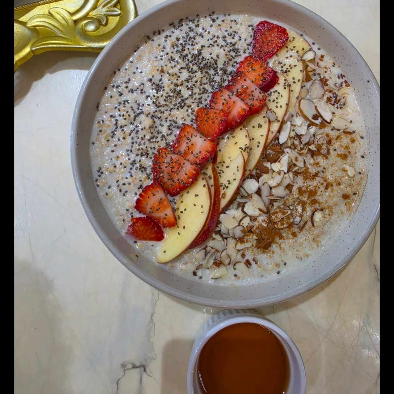 avena con frutas y miel