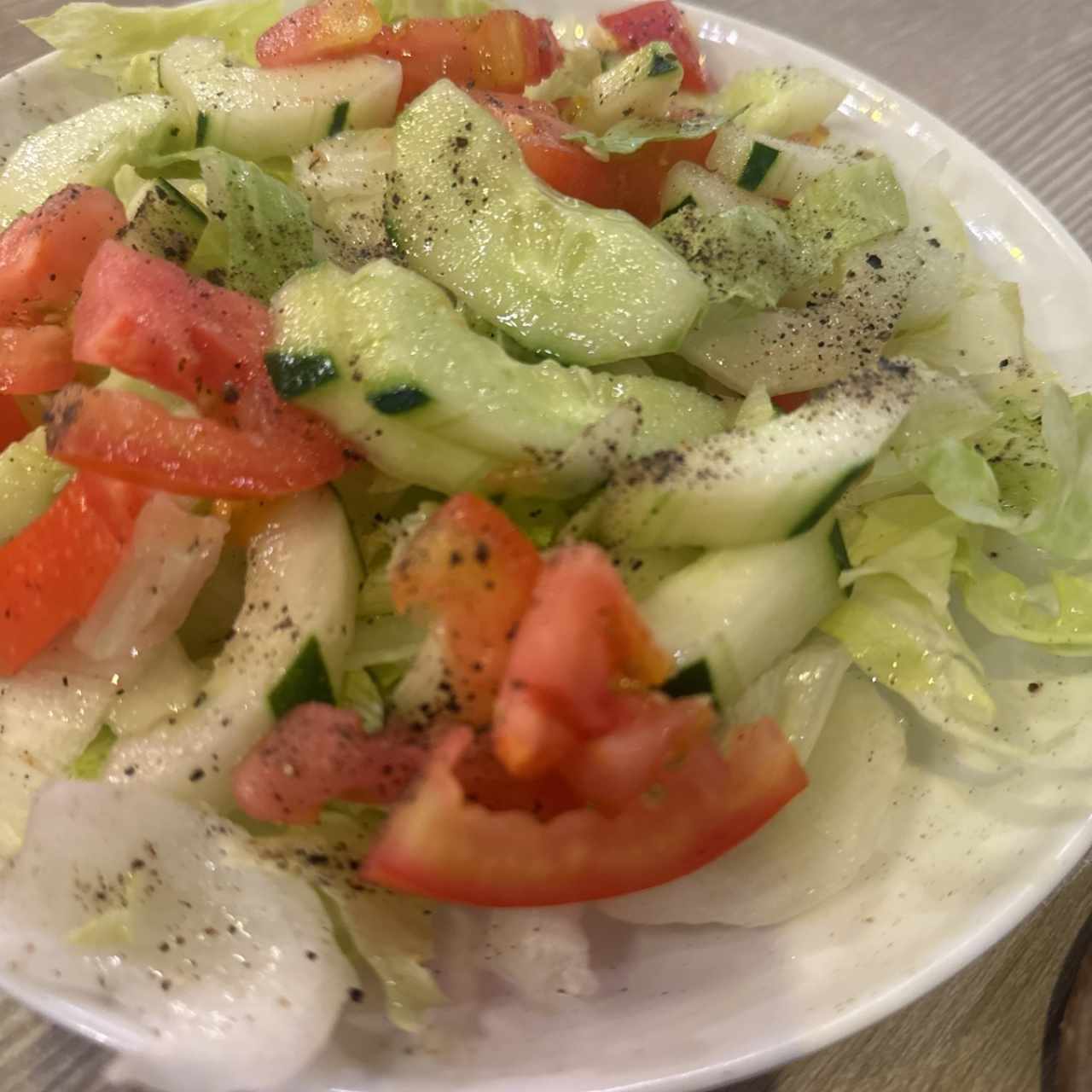 De lechuga, tomate y pepino