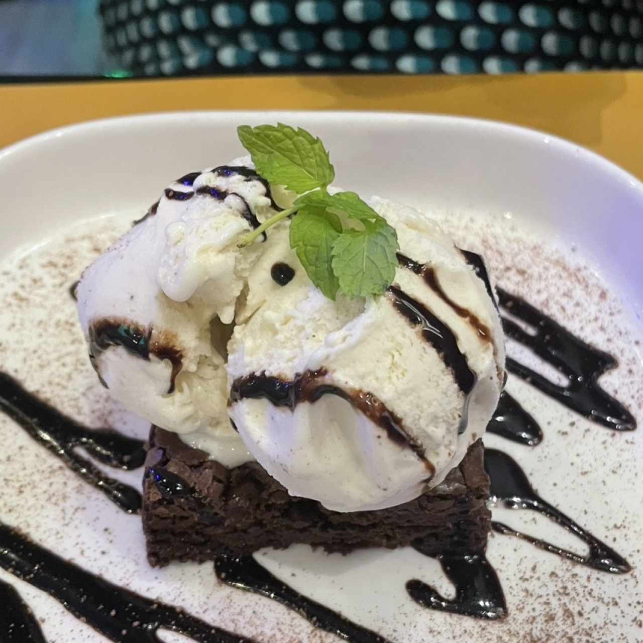 Brownie con gelato