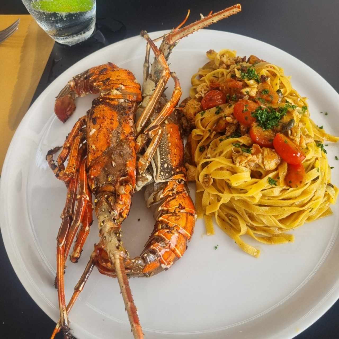 fetuccine con langosta