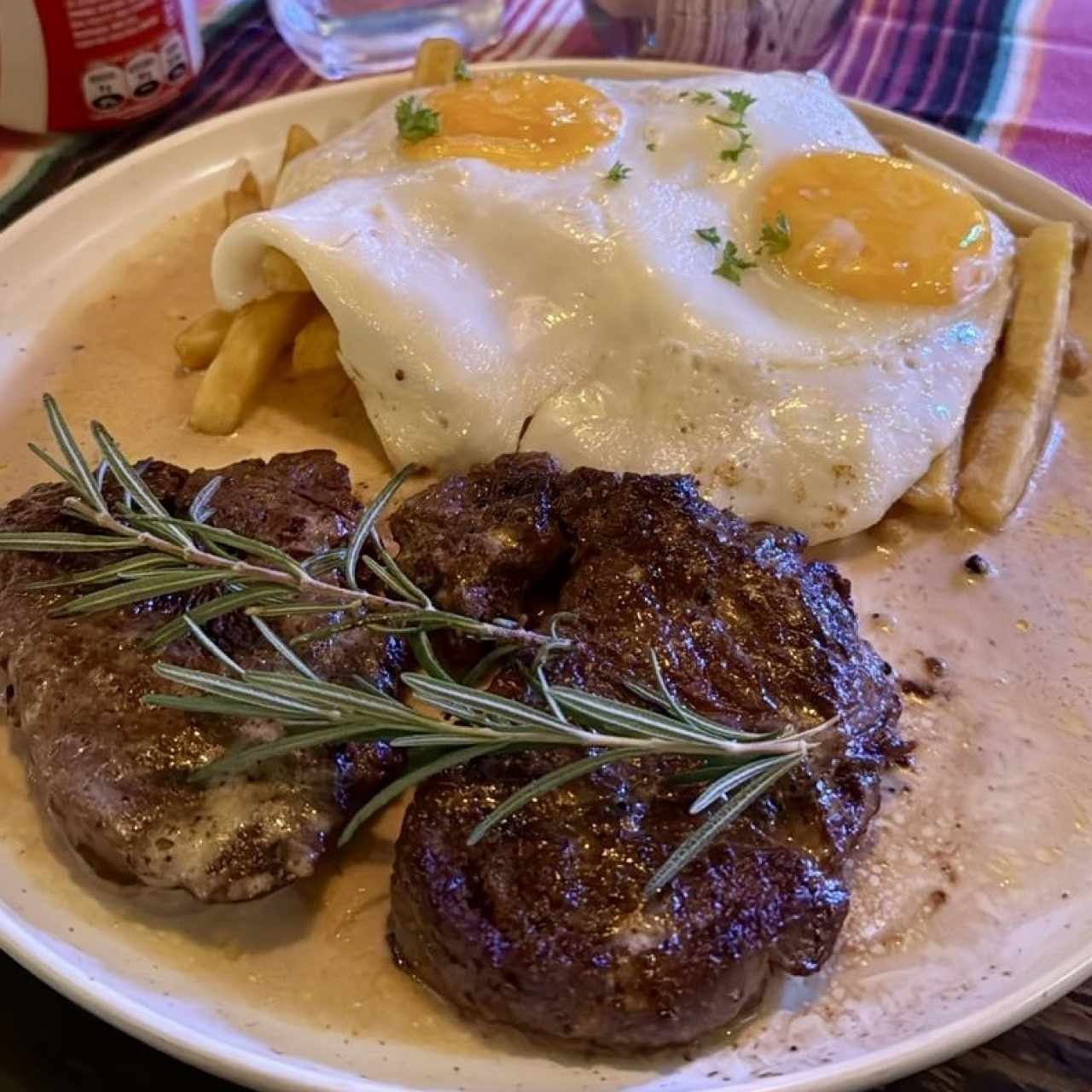 Steak and eggs our way 