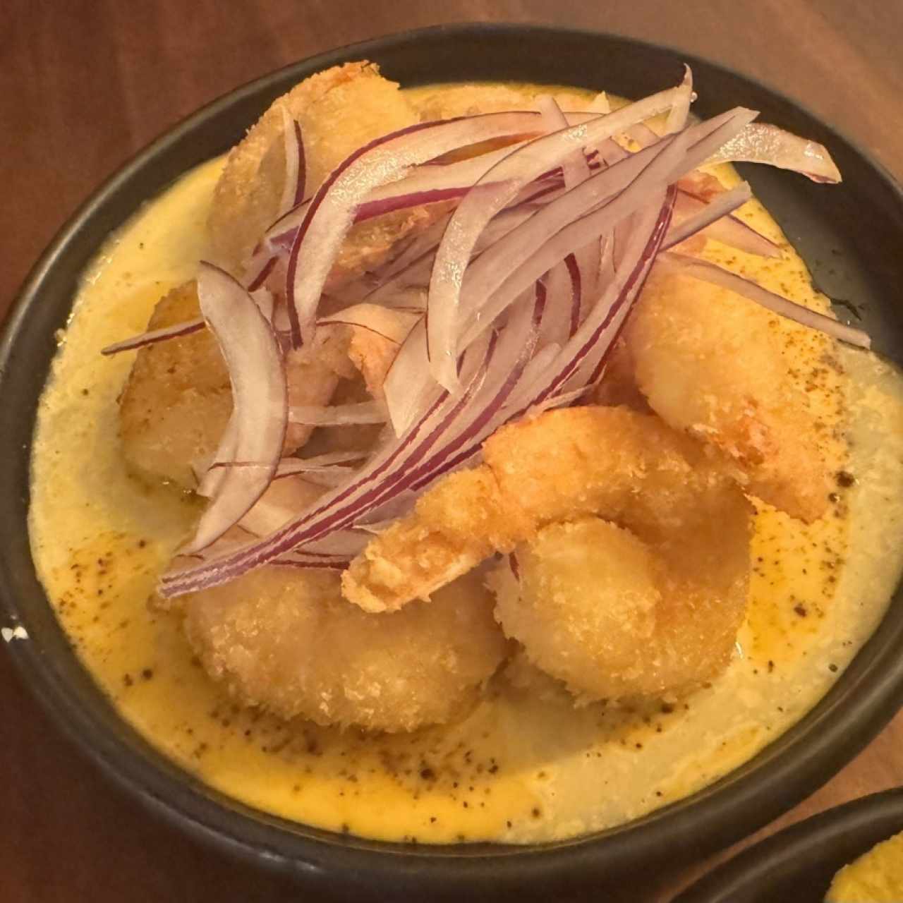 CEVICHE FRITO DE CAMARONES