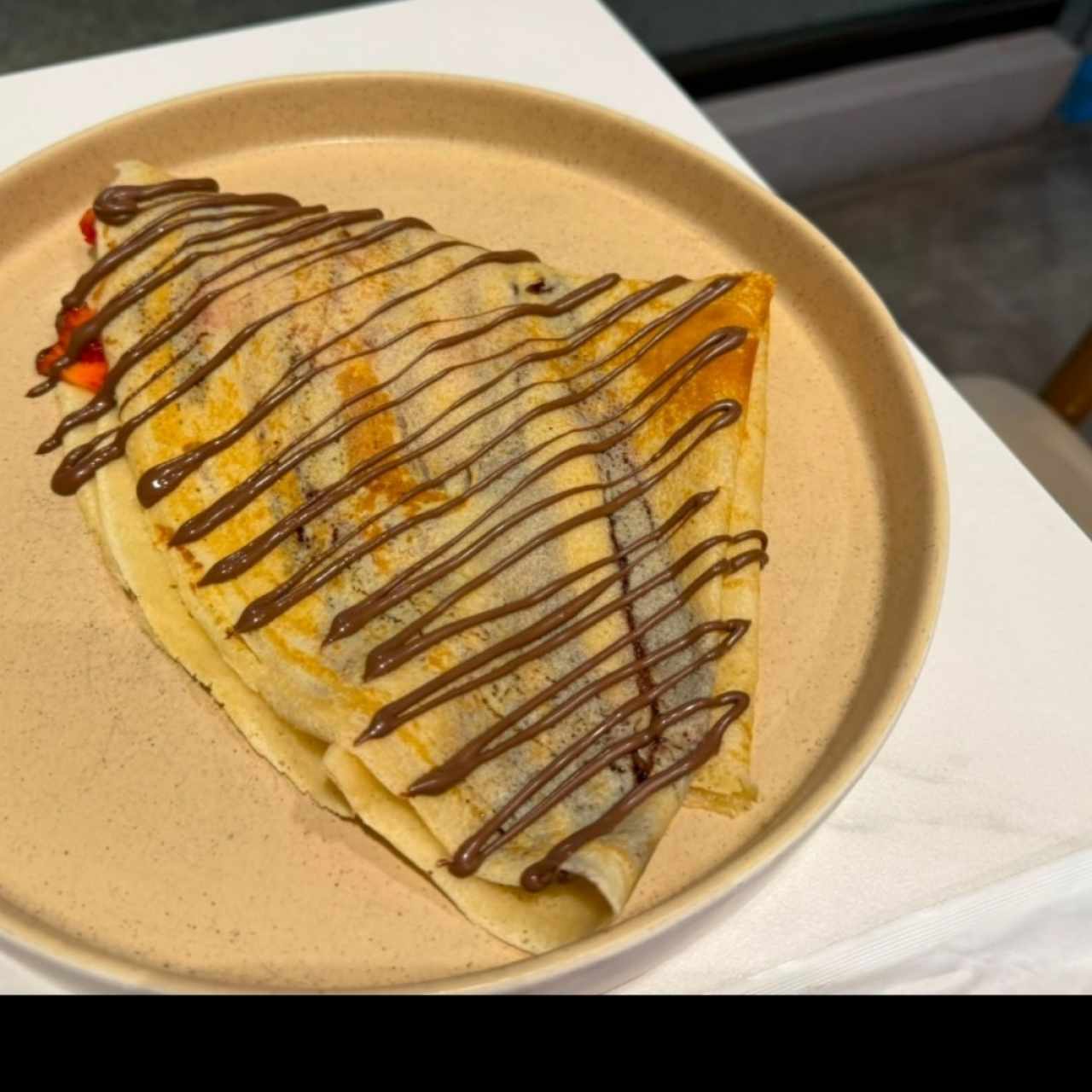 Crepes - crema de avellana y fresas