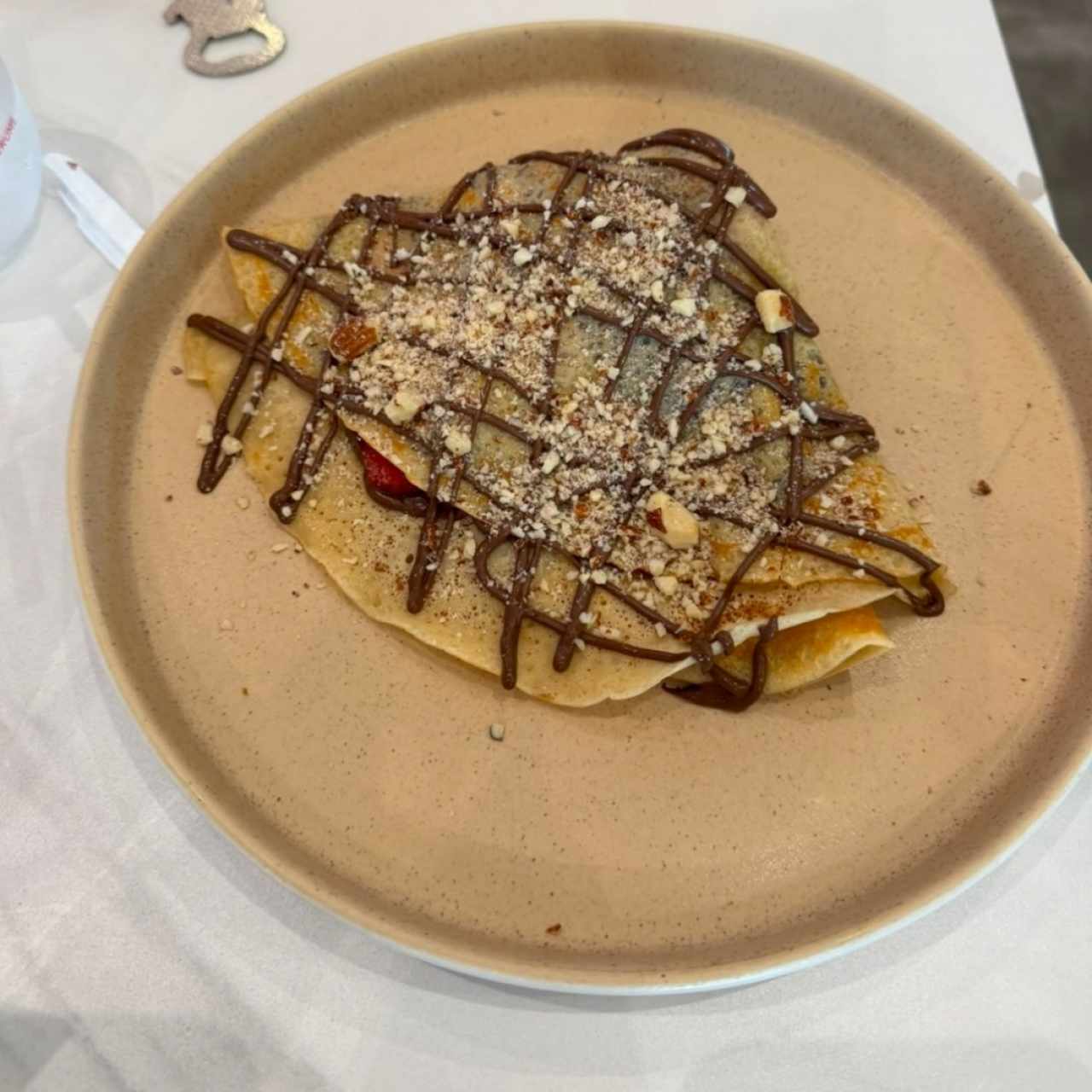 Crepe Nutella con avellana y fresas