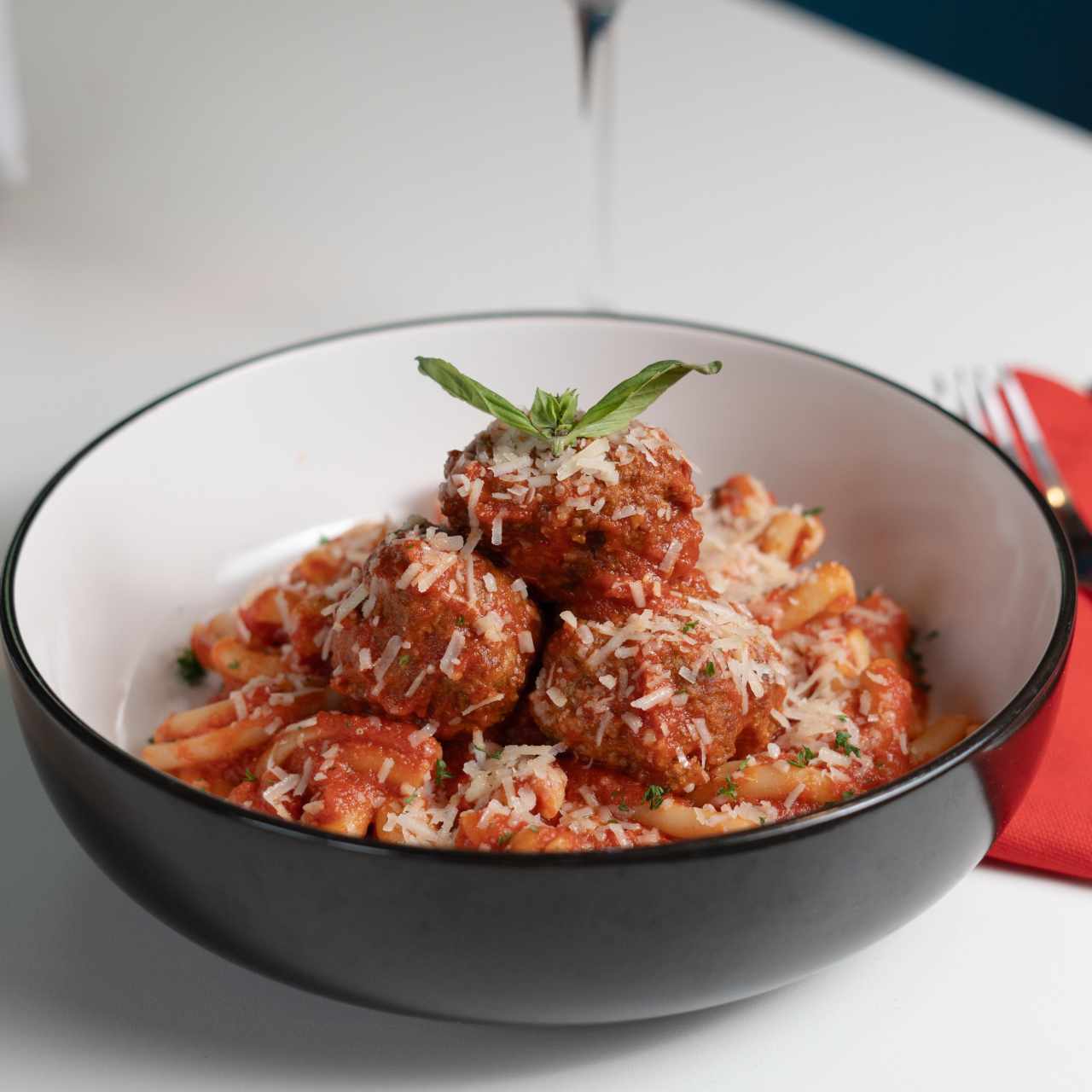 pasta con polpette