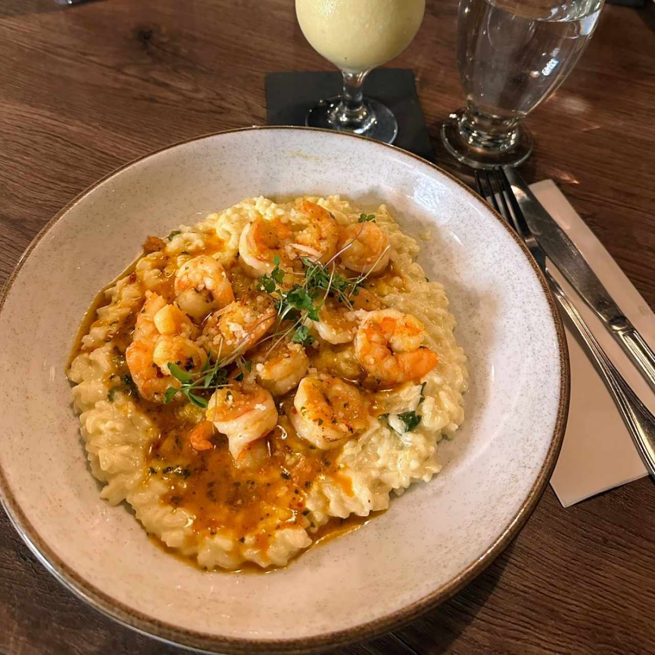 Risotto de camarones 