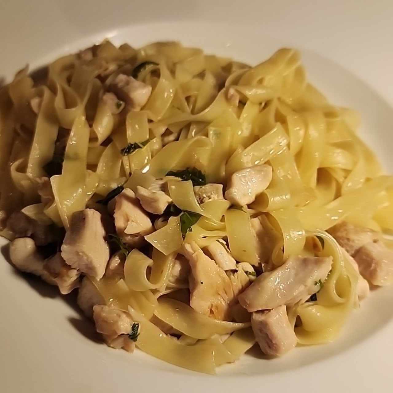 pasta con pollo