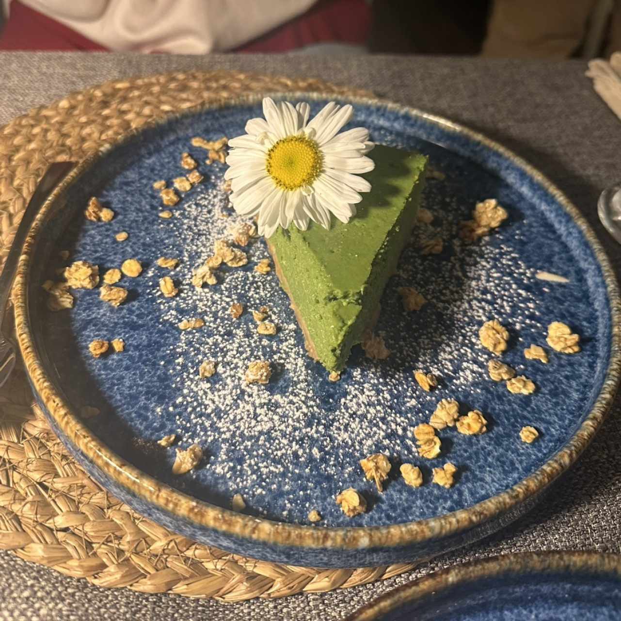 Postre con matcha