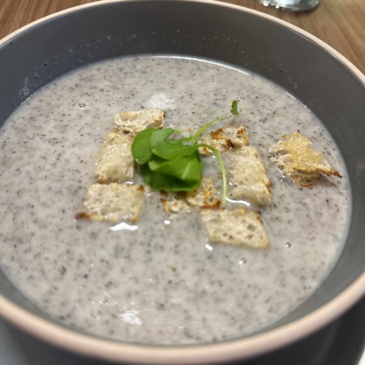 Sopa del dia - Crema de Champiñones 