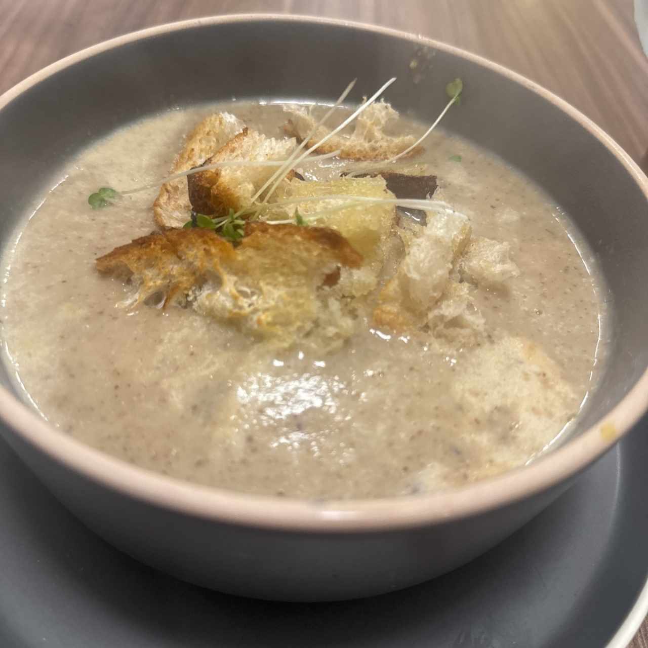 Crema de hongos 