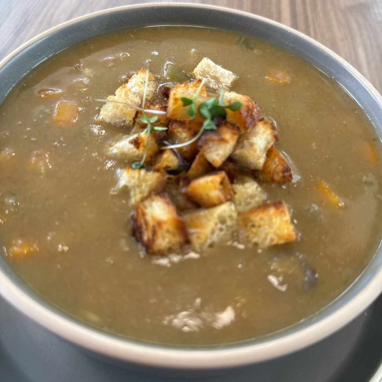 Sopa del Dia - Crema de Lentejas 
