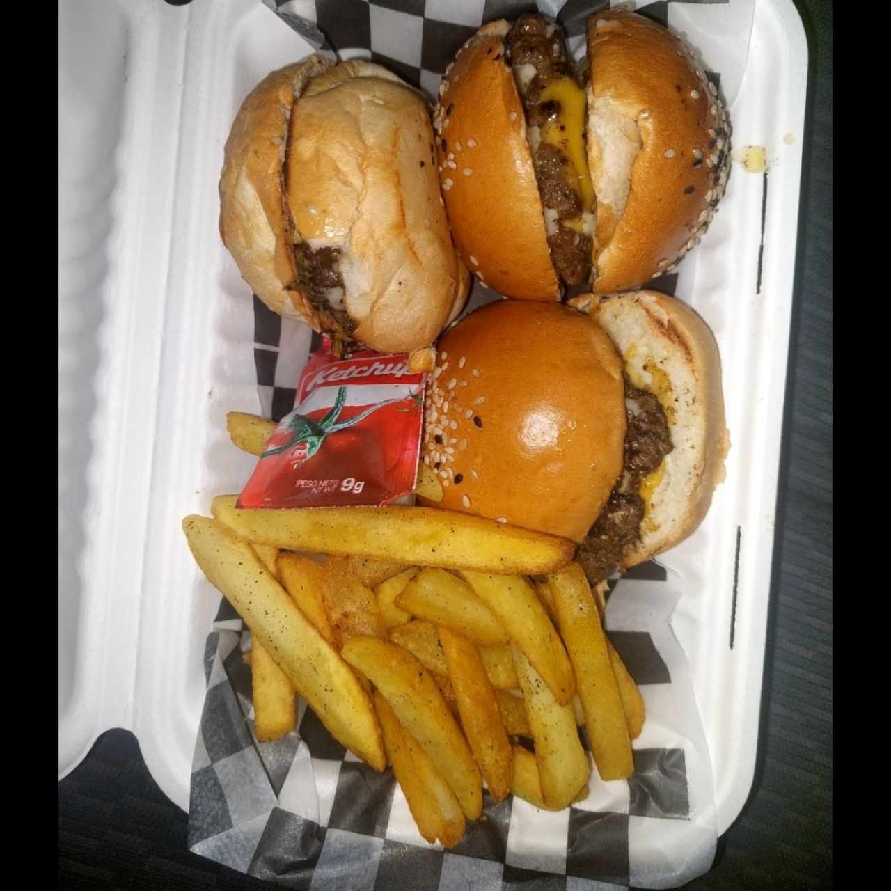 Trío de Mini hamburguesas