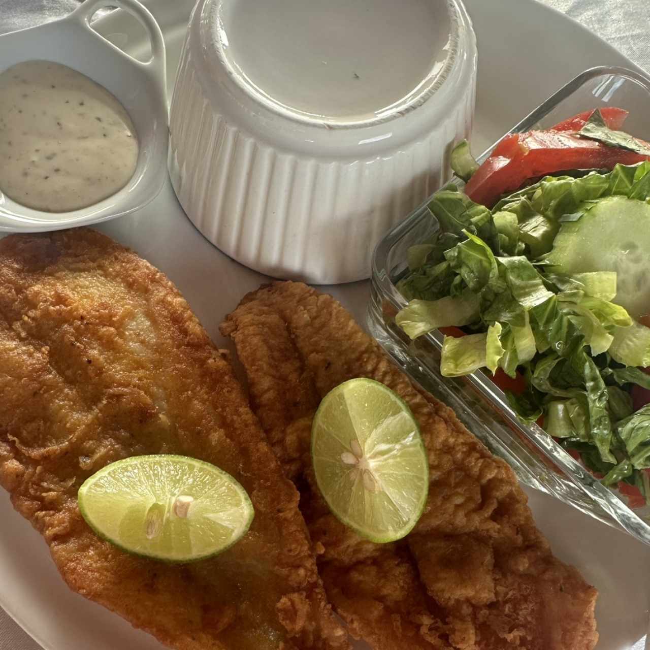 Filete de corvina apanado