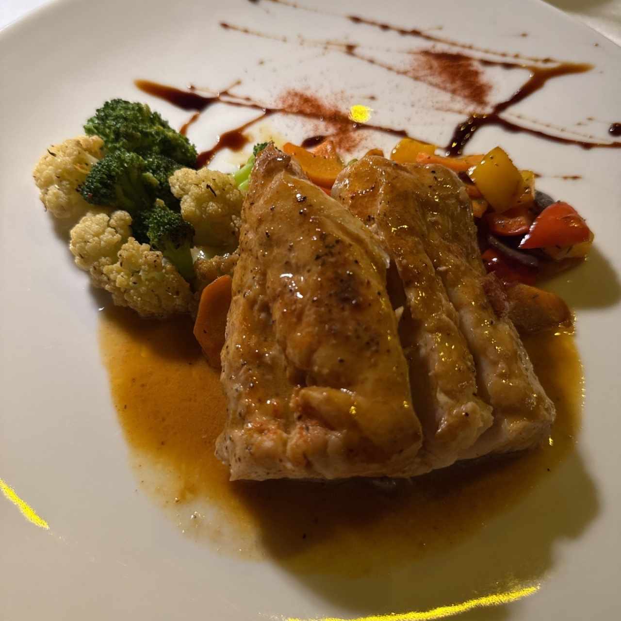 Pargo al Limon con vegetales 