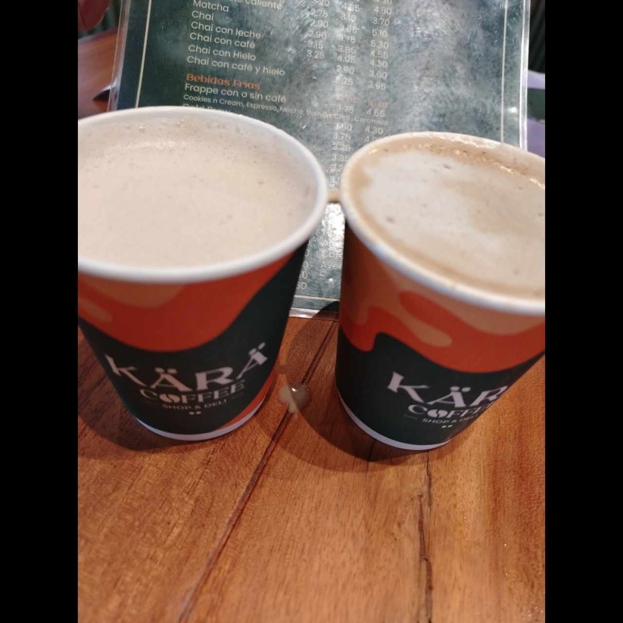 Capuchino y mactha 
