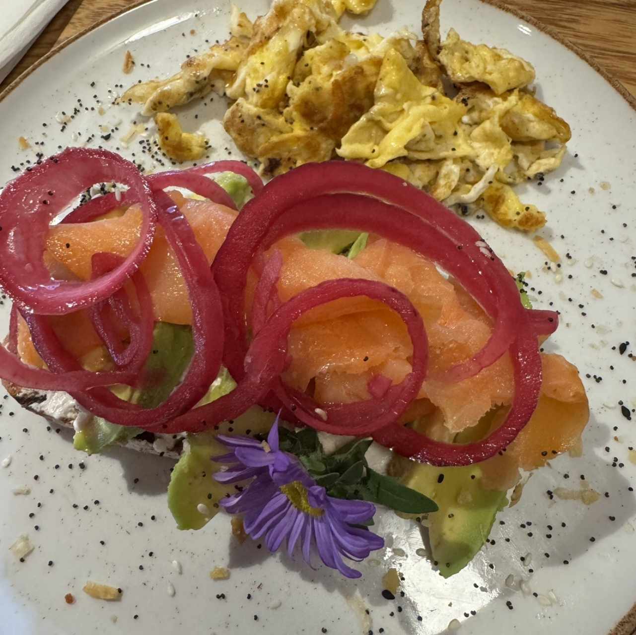 Salmon toast + extra egg