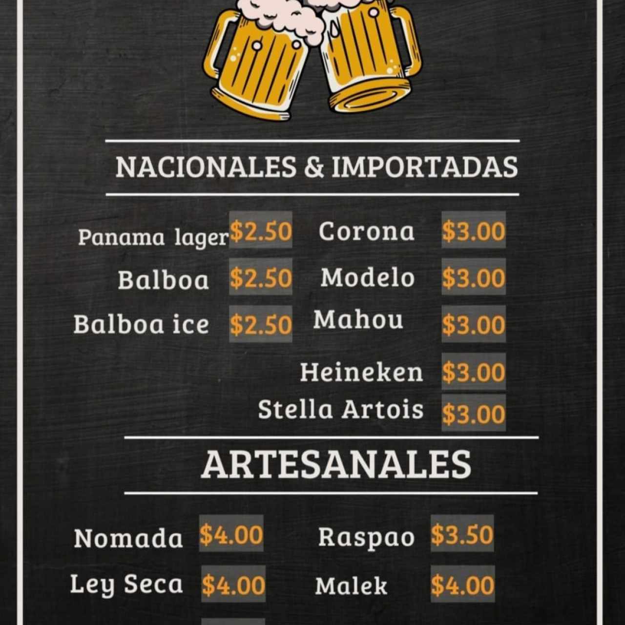 Bebidas tap house