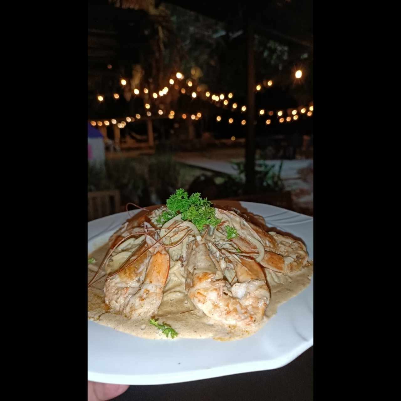 spaghetti con camarones