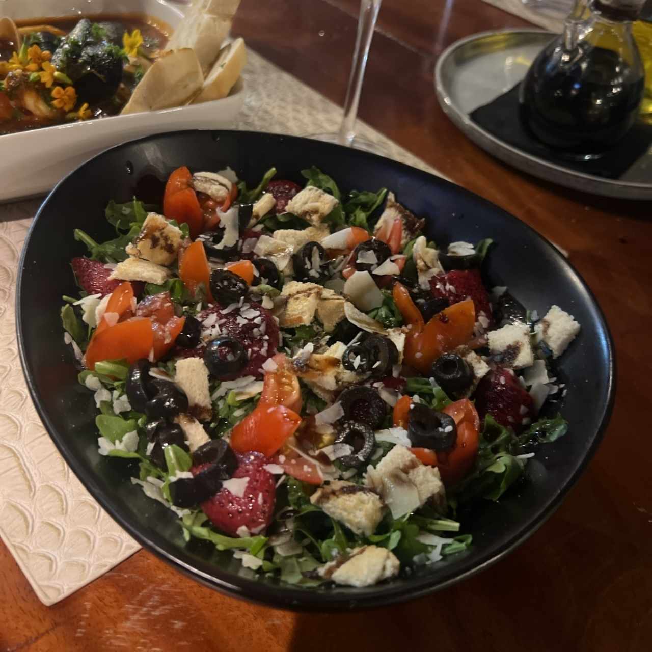 Ensalada de rúcula y fresa 