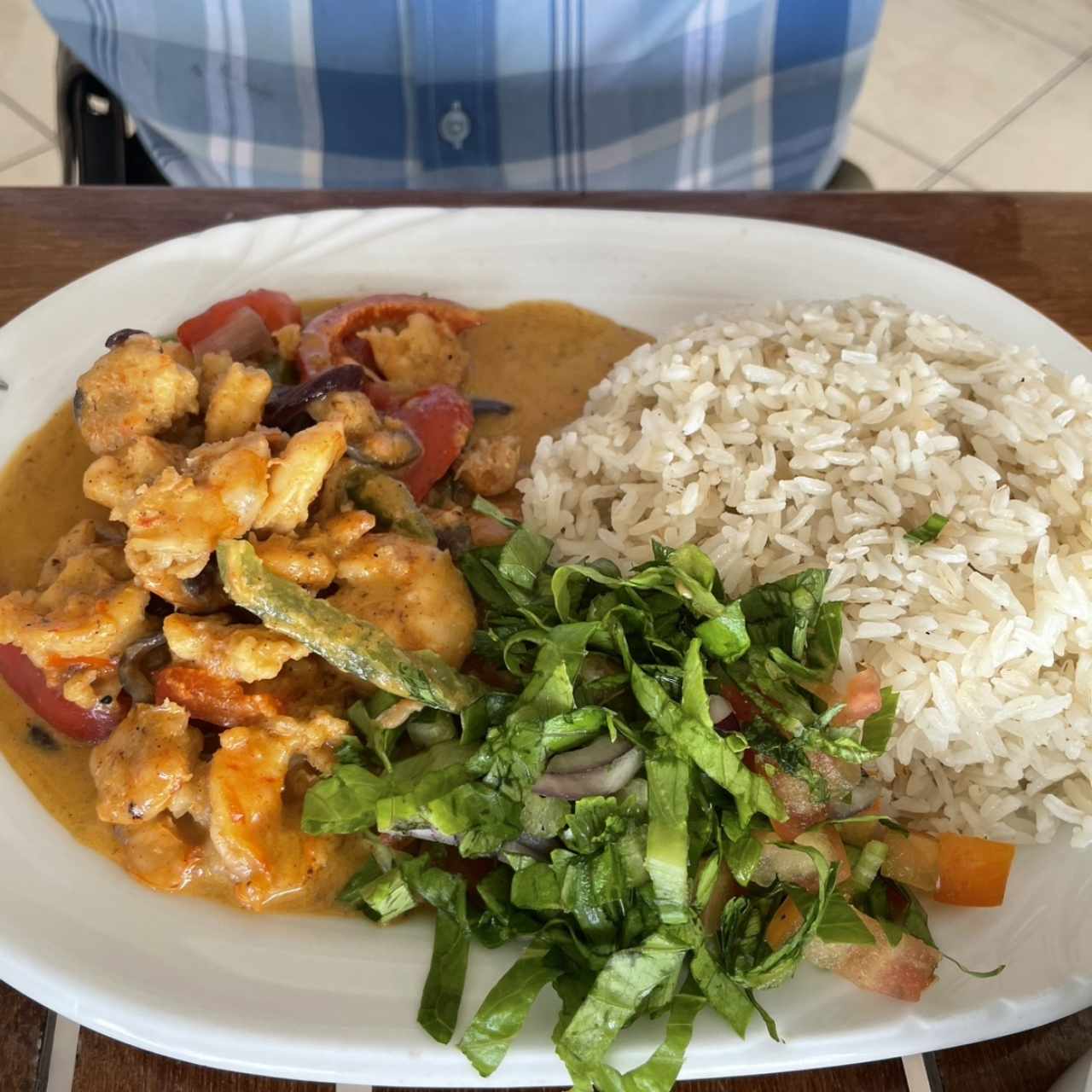 Langostino en salsa de coco 