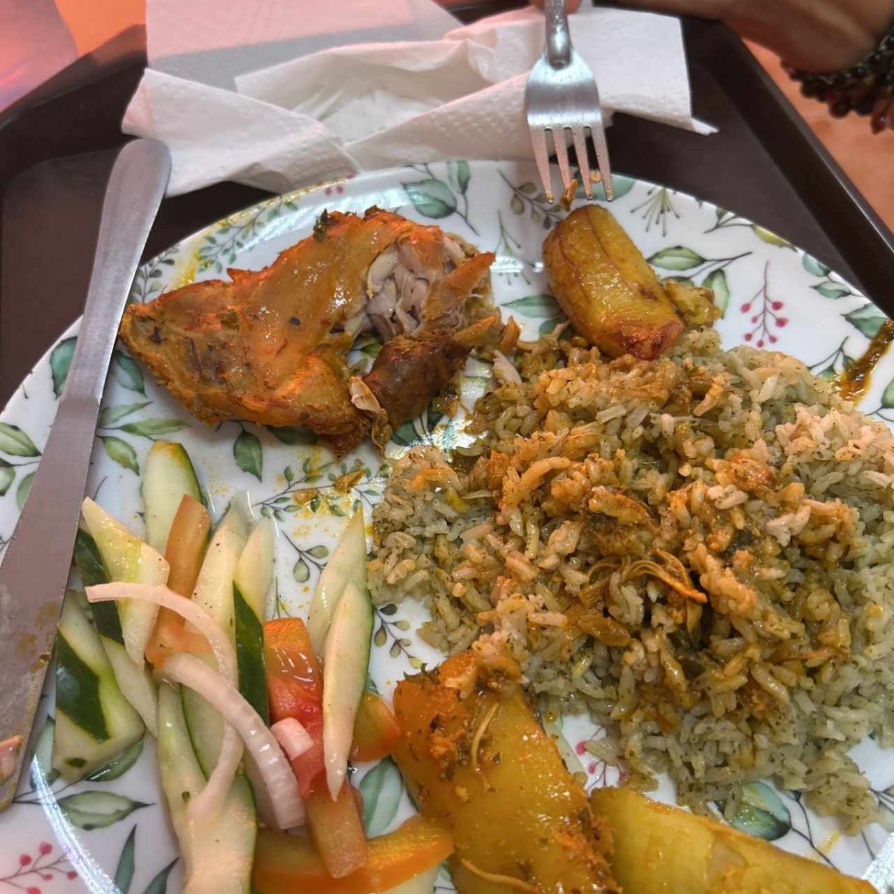 Almuerzo pollo asado 