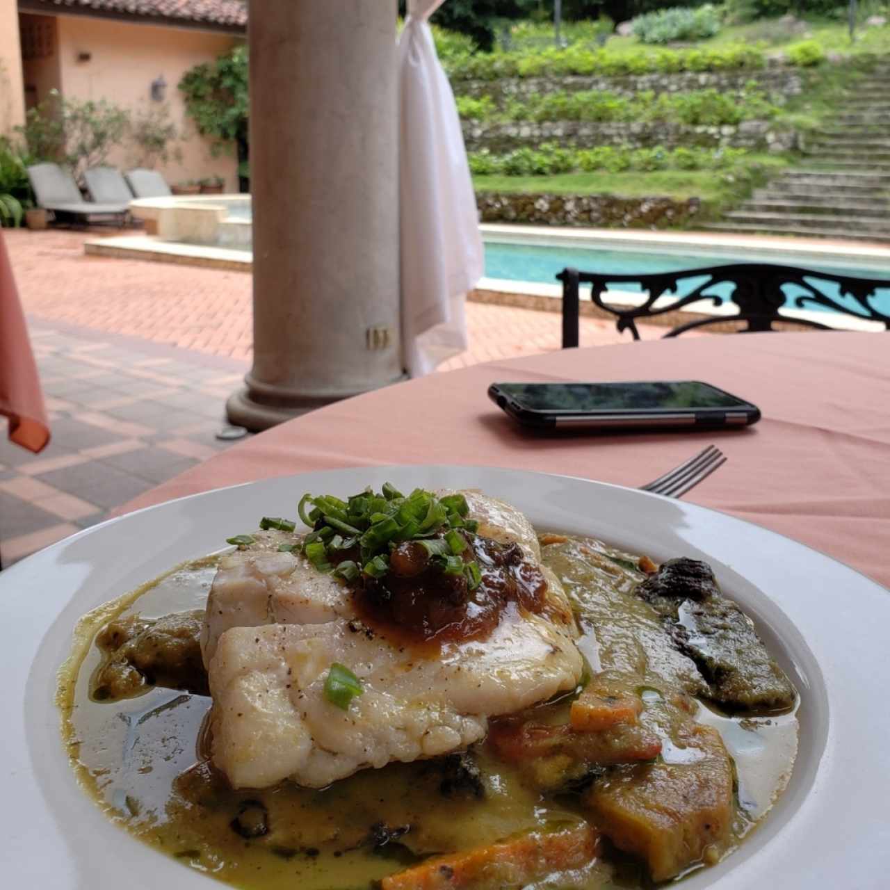Corvina al curry