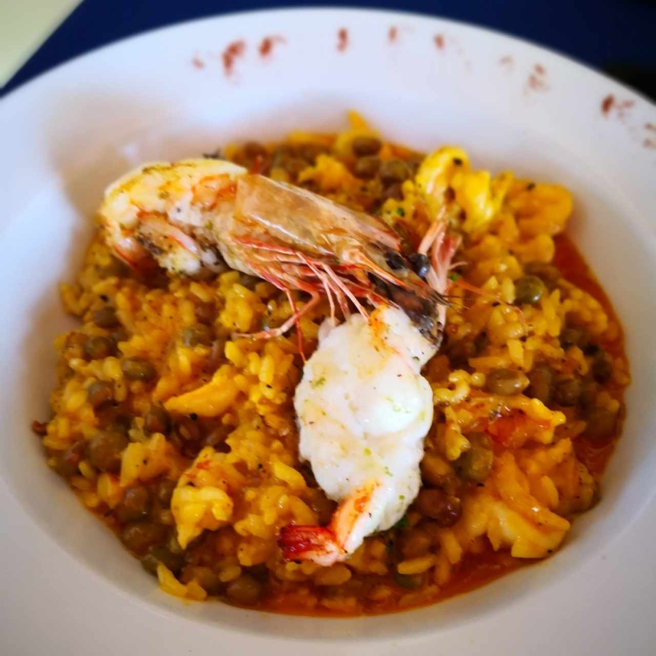 Rissotto de Guandú con Langostinos