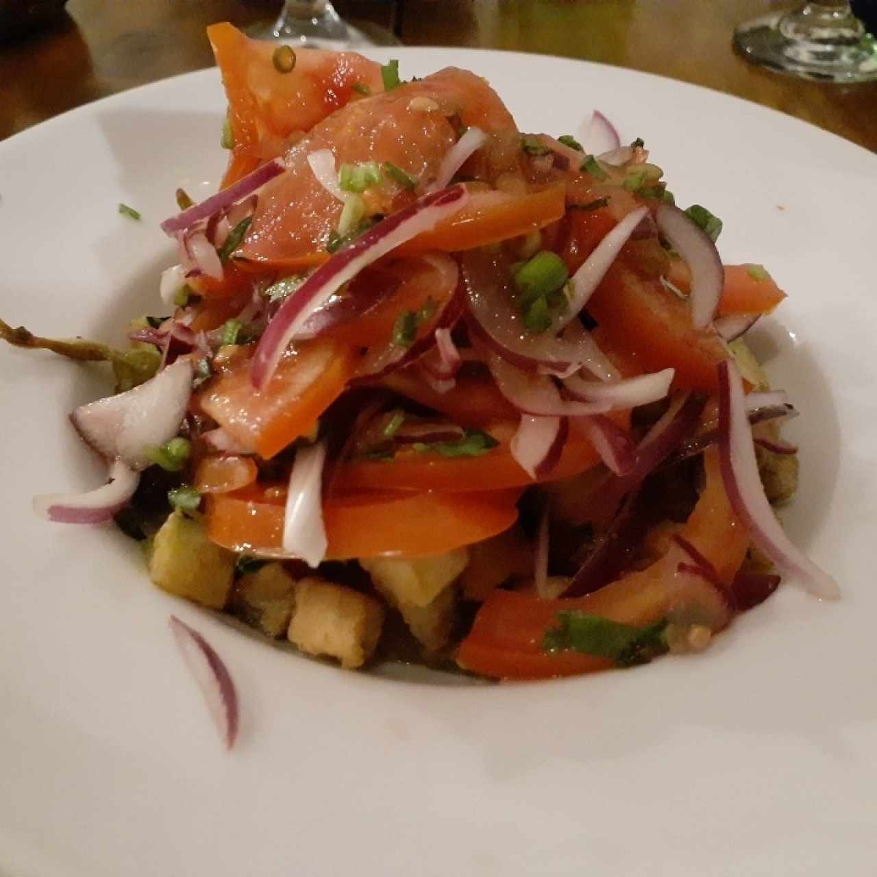 Ceviche frito, versión vegana. ¡Fantástica!