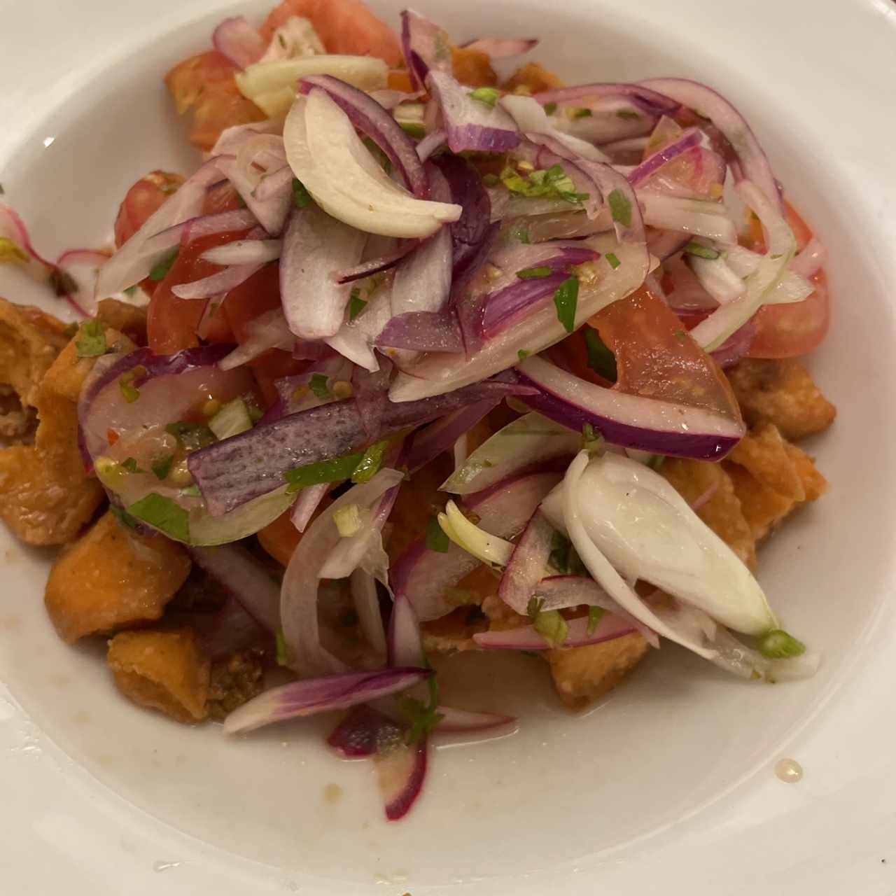CEVICHE FRITO de salmón 