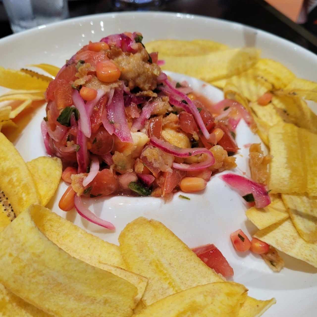 ceviche frito de camarones