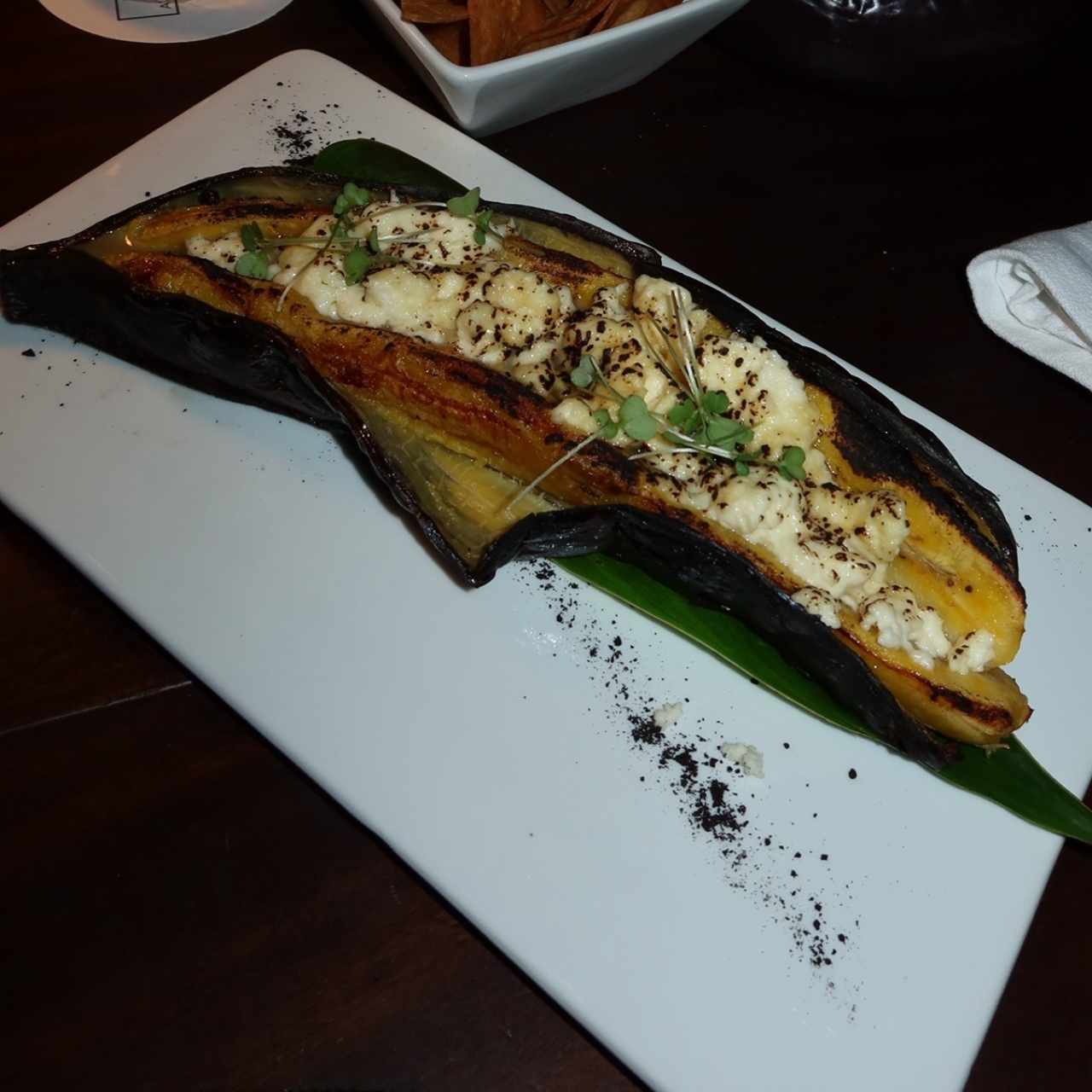 Platano con queso