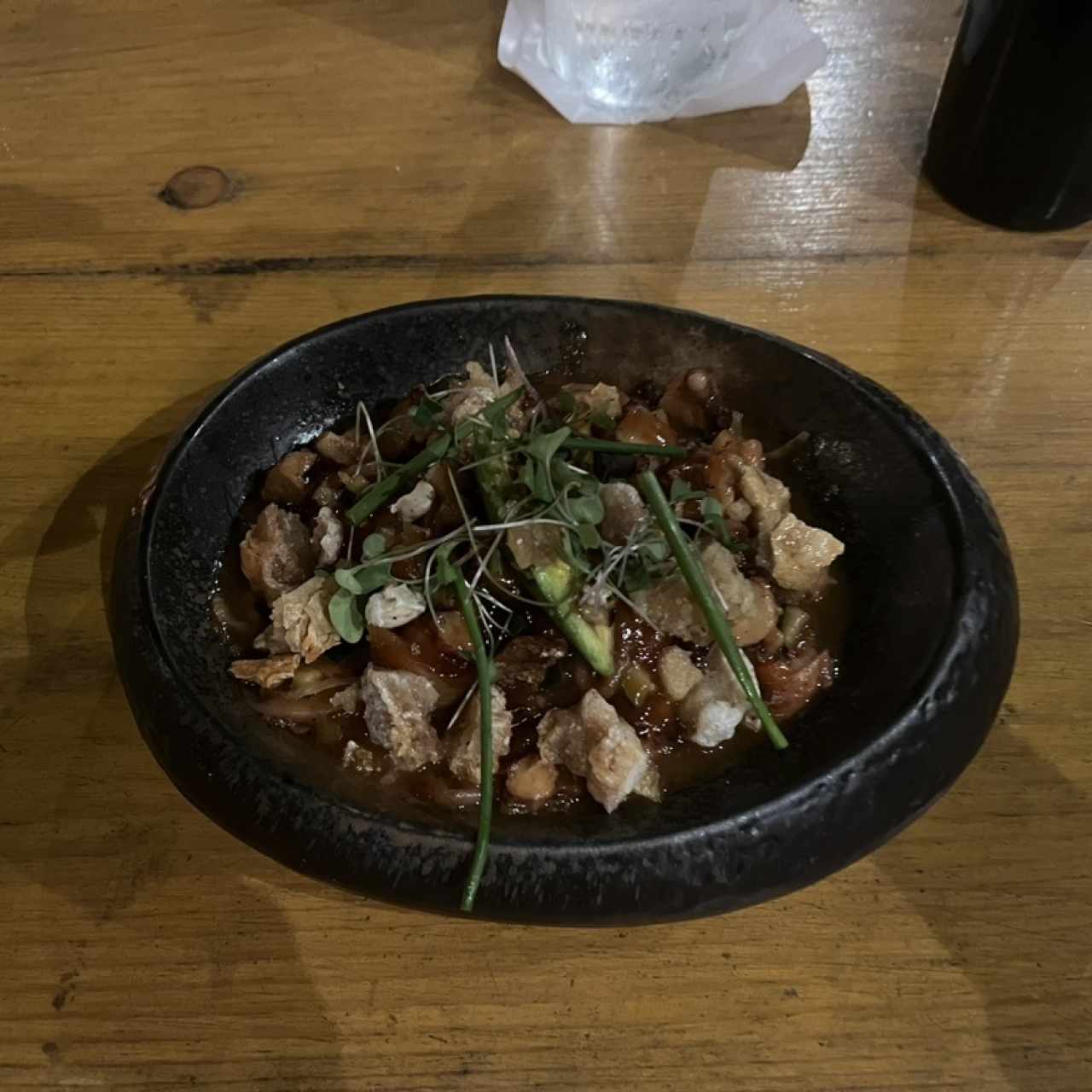 PULPO A LA PARRILLA CON CHICHARRONES