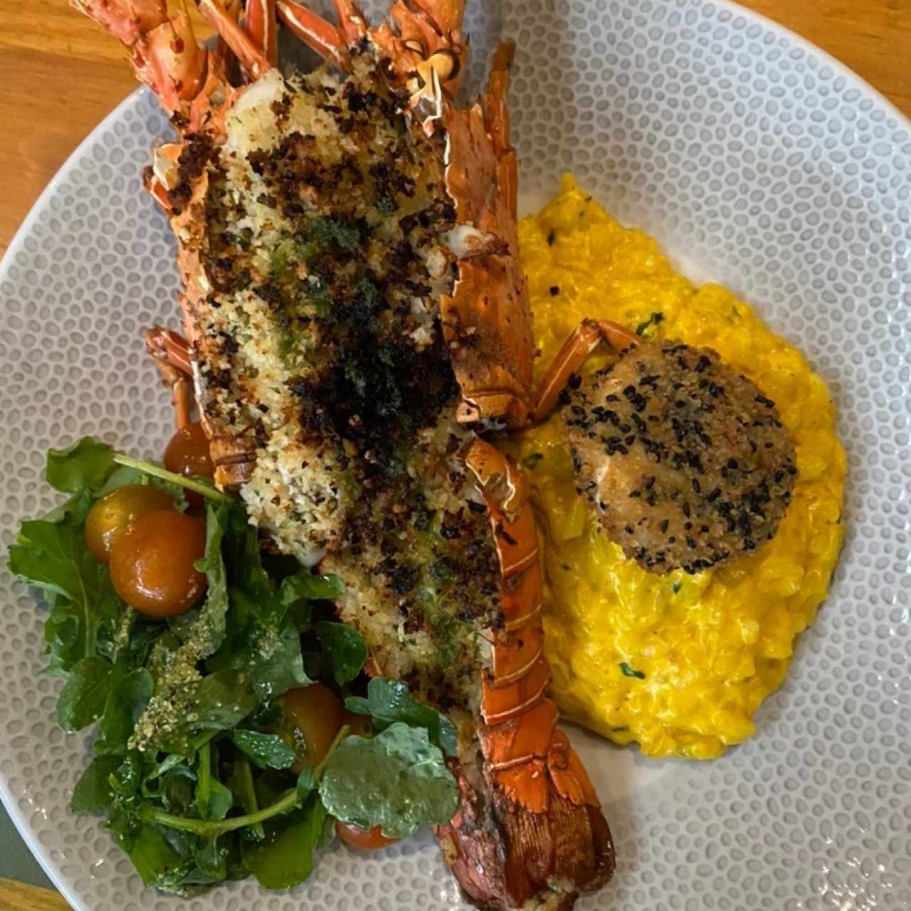 Langosta entera con risoto