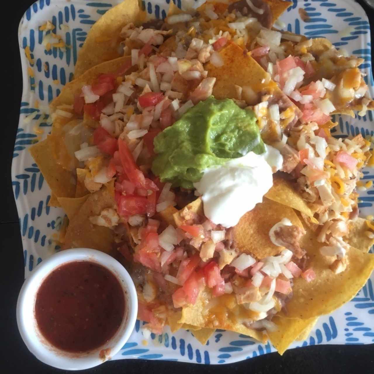 nachos de pollo
